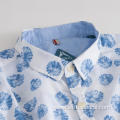 Men's Long Sleeve Casual Little Daisy Print Shirt